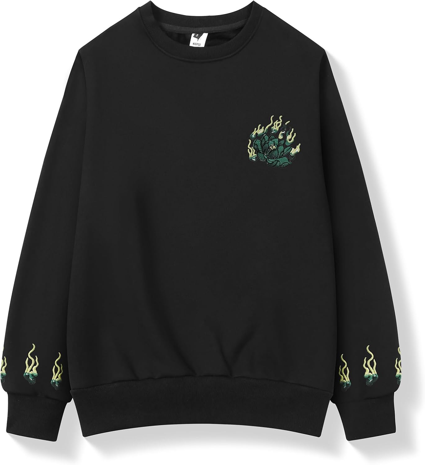 Niepce Inc Japanese Streetwear Men's Embroidered Graphic Crewneck Sweatshirt - Image 3