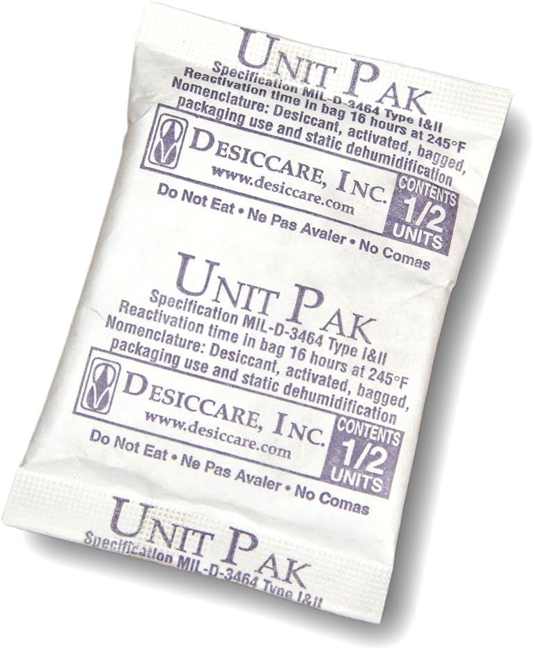 Armor Protective Packaging D1/2UCT Clay Tyvek Desiccant Provides Moisture and Corrosion Protection, 1/2 oz, Blue (Pack of 550)