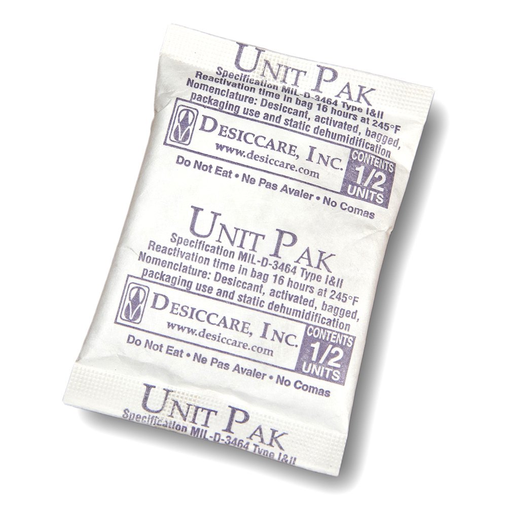 ARMORProtective Packaging D1/2UCT Clay Tyvek Desiccant Provides Moisture and Corrosion Protection, 1/2 oz, Blue (Pack of 550)