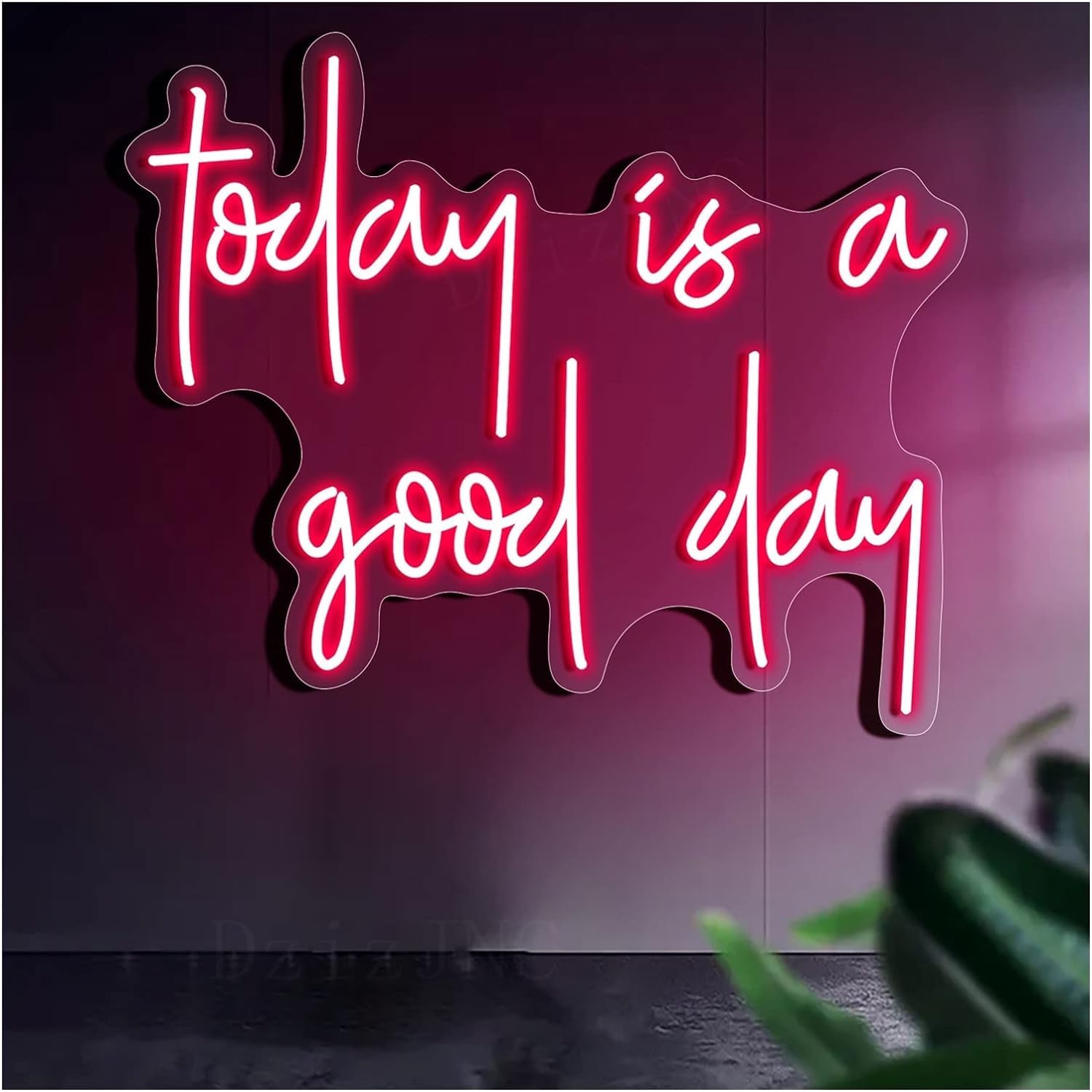 WaiDXn LED Neon Light Sign Today is a Good Day Neon Signs Lights Handmade Led Neon Sign for Bar Decor