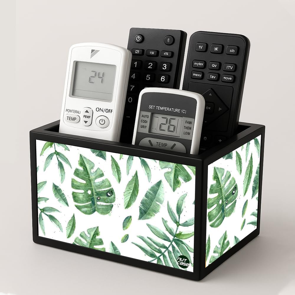Nutcase Designer Wooden Remote Control Holder Stand Organizer Caddy for TV/AC Remotes-Multipurpose Desk Organiser-6�x4�x4� 4