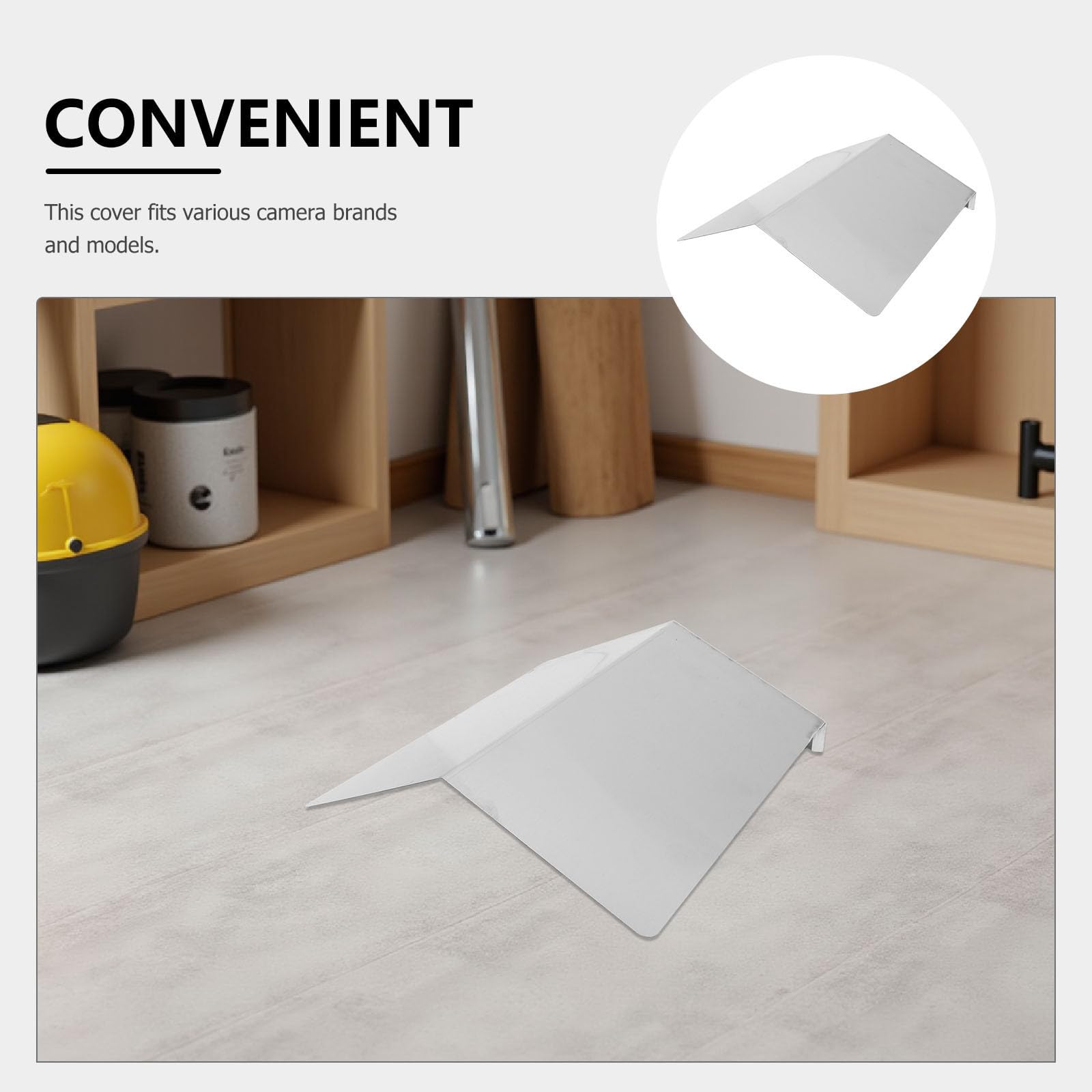 PACKOVE Kamera Einfacher Regenschutzhaube Überwachungskameras für Edelstahl mit Vollschutz Installation Größe 30x27x9cm Silber und Geeignet für Garten und Veranda