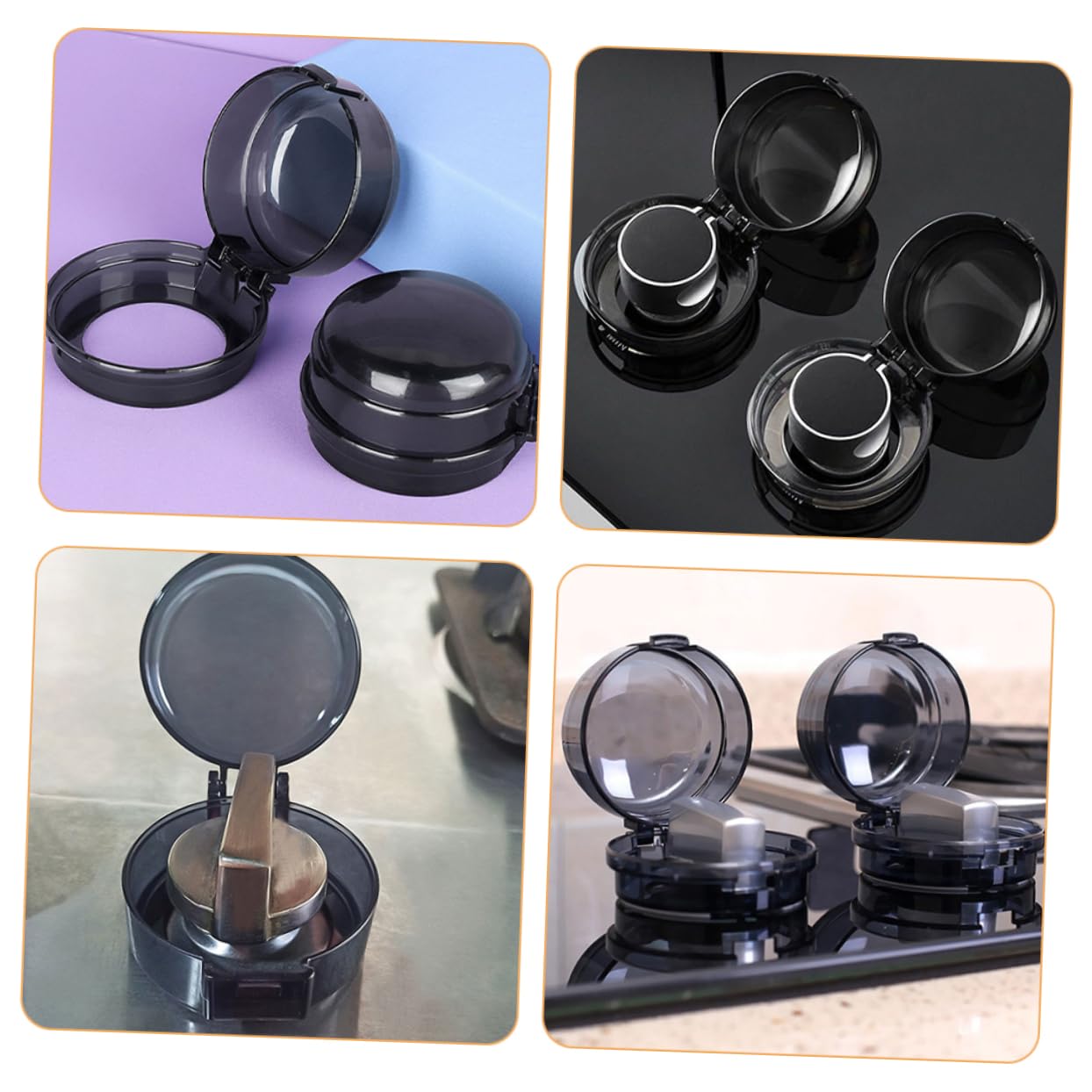 Universal Gas Stove Knob Covers Baby Proof Safety Knob Protector Non-Slip Design for -Piece Set Sturdy Plastic for Home Use
