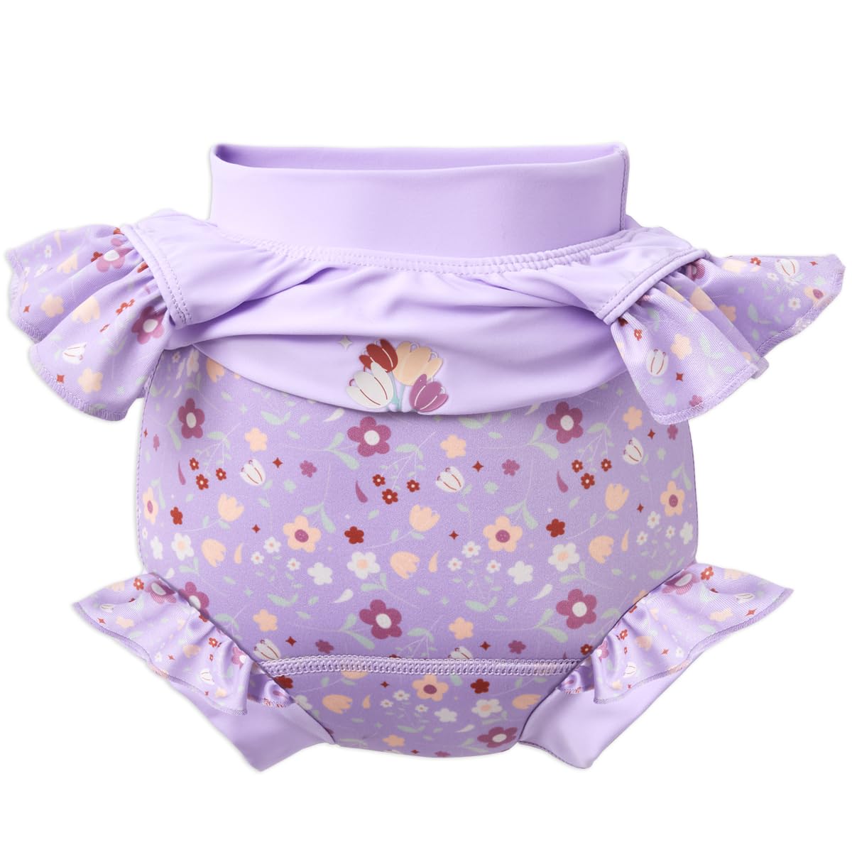 Splash About Happy Nappy kostium kąpielowy z falbankami, kolor liliowy, 6-12 miesięcy