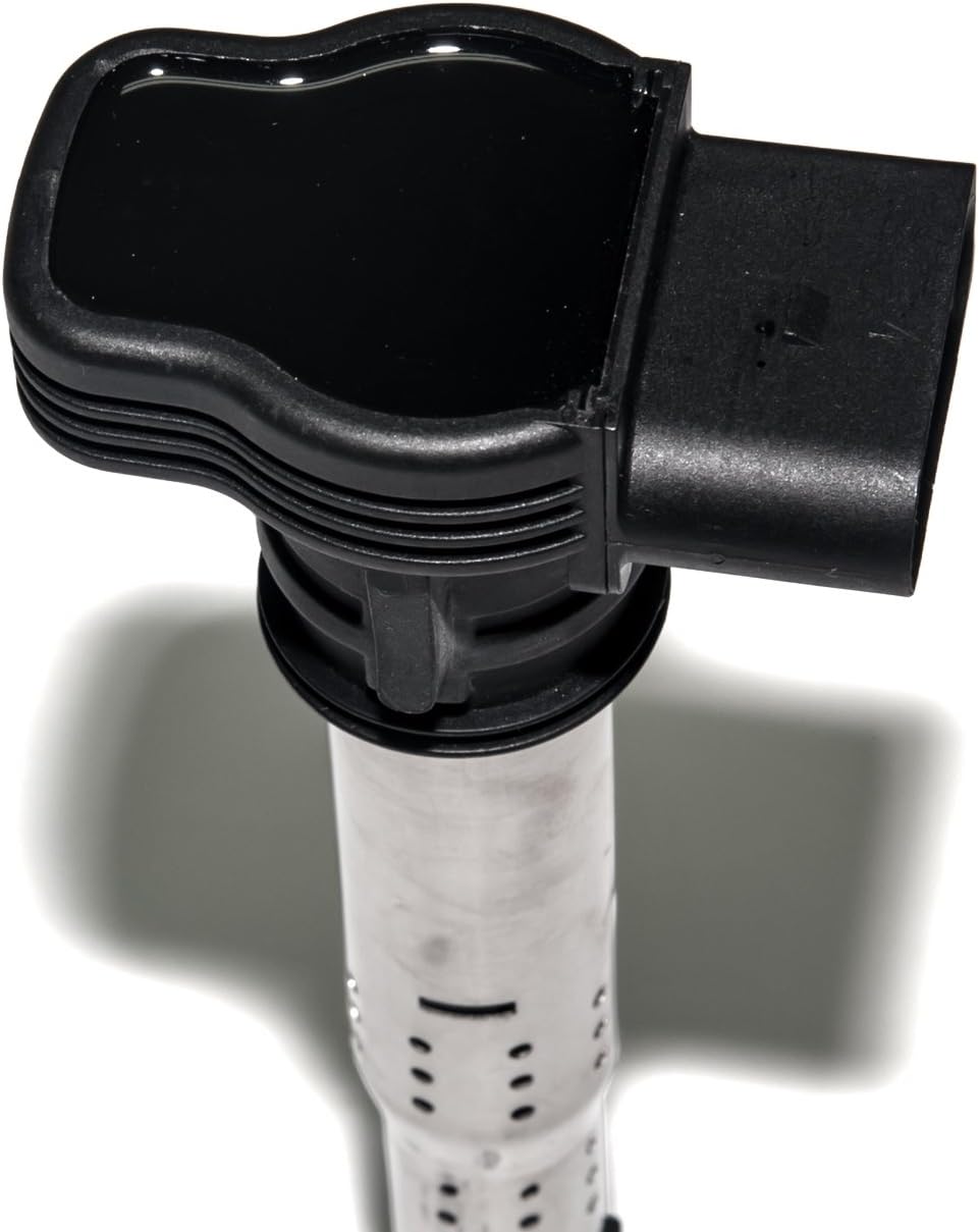 MAS Set of 4 Ignition Coil Pack Compatible with Audi Volkswagen A3 A4 Allroad A5 A6 Q5 TT CC Beetle GTI Eos Passat Jetta Golf L4 2.0L Replacement for UF-575