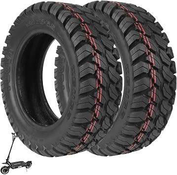 90/65-6.5 Offroad Tubeless Tyres for Kukirin G4/Dualtron Ultra/Zero11X Electric Scooter 11 Inch Front/Rear Wear-Resistant Vacuum Tyre Anti-Slip Thick Tyre Replacement Wheels 2 pieces [Energy Class A]