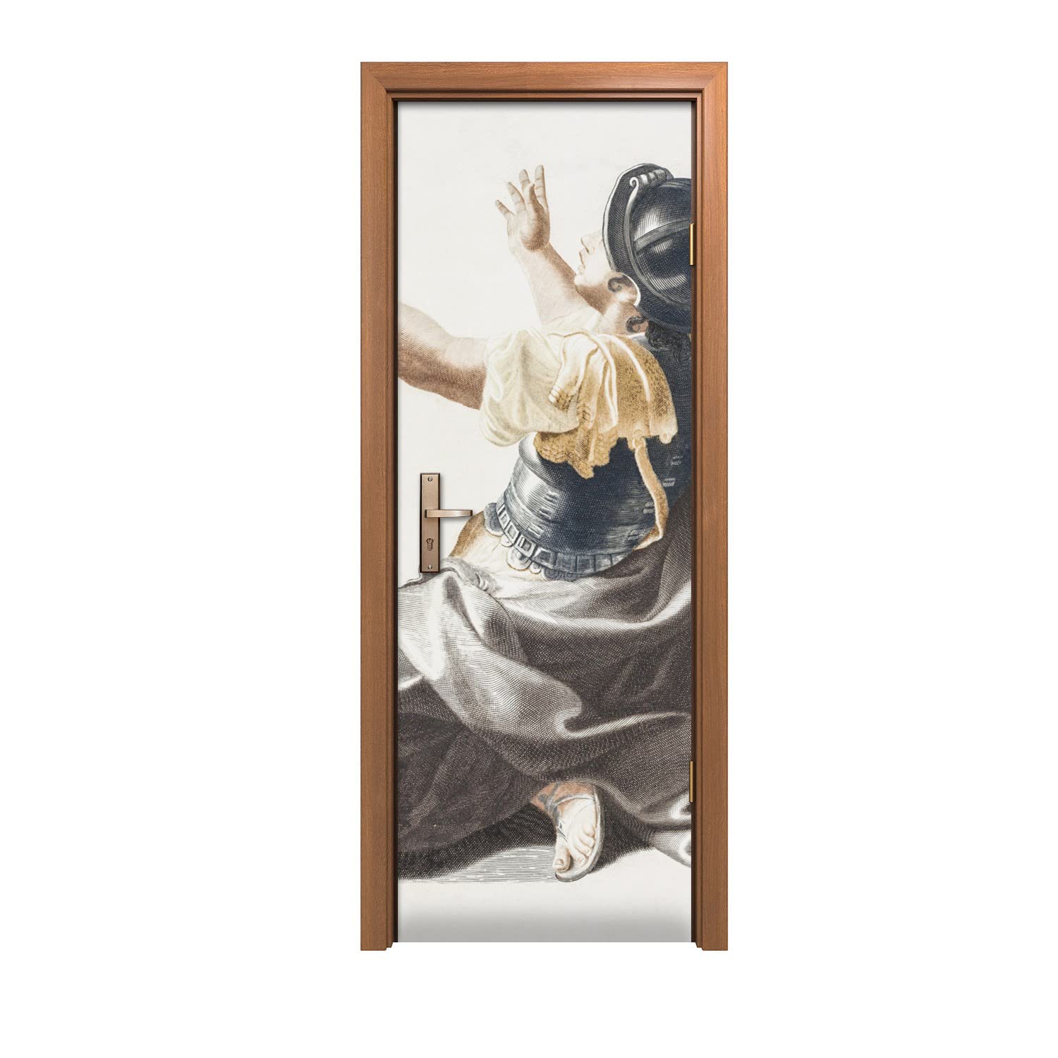 Autocollant de porte mural motif Soldat décoration d'intérieur 70x200