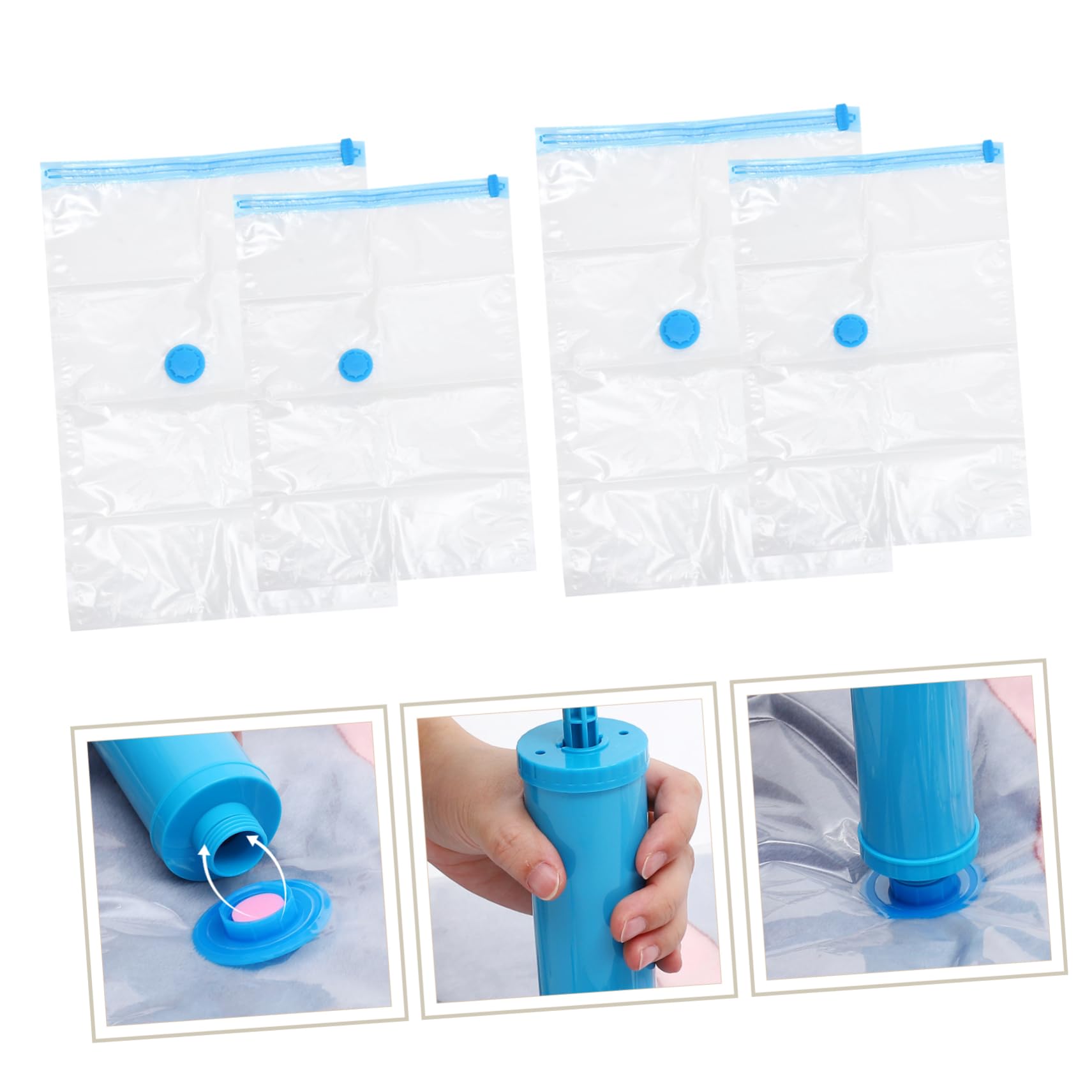Zerodeko Vakuum-kompressionsbeutel Mit Handpumpe Für Kleidung Und Bettdecken Platzsparende Aufbewahrungsbeutel Aus Pa Pe-material Stapelbar Für Umzüge Und Reisen