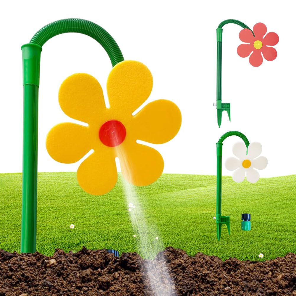 5PCS Sprinkler Blume Garten, 6 m Reichweite, 360° Rasensprinkler Tanzende Blume, Spritzblume, Bewässerung Sprenger beweglich, Rasensprenger, Gartensprenger, for Garten, Terrasse, Rasenfläche