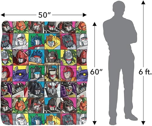 Miniatura 5 de Transformers Transformers Squares Silky Touch Sherpa Back Manta súper suave