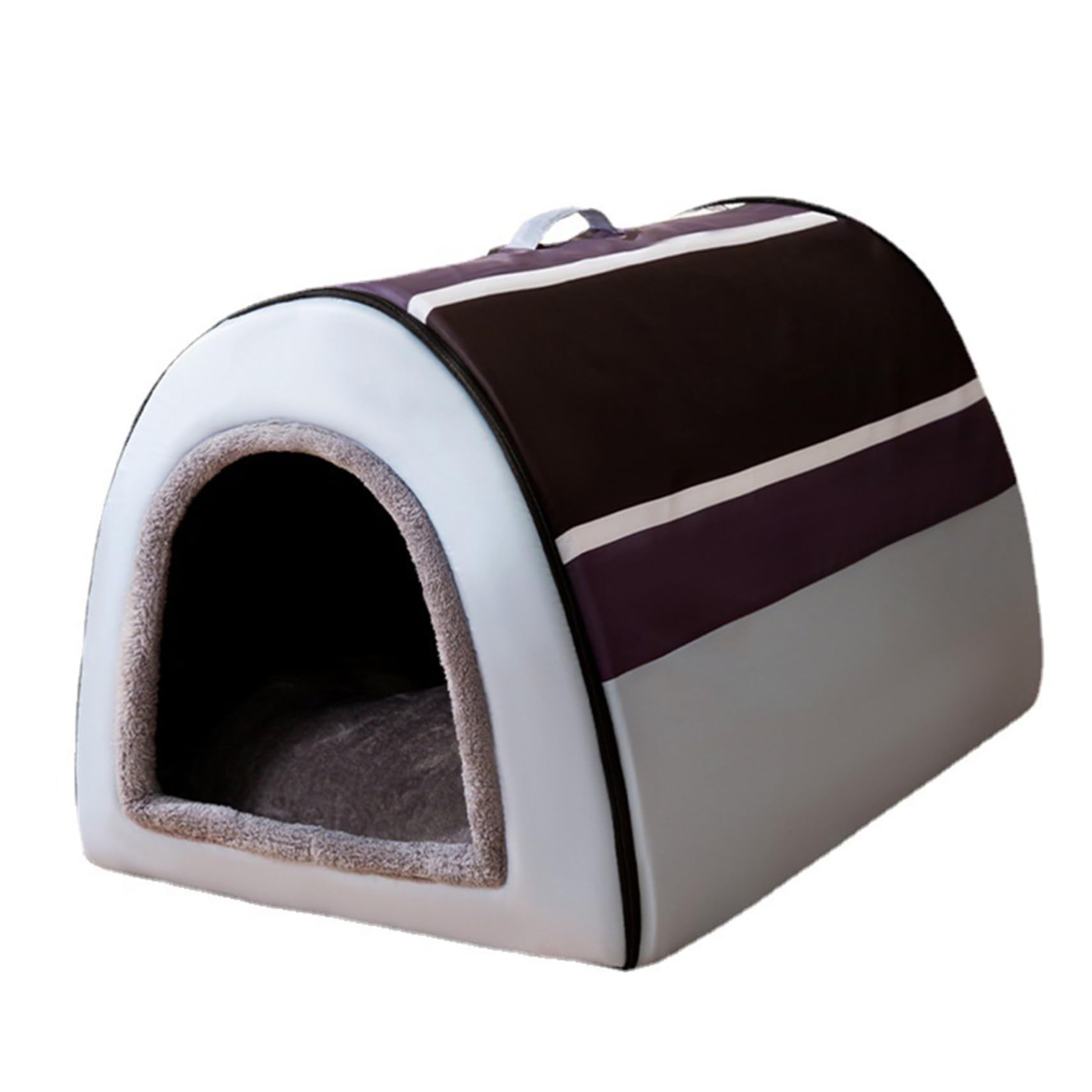 Niche pour chien d'intérieur 2 en 1 lit igloo amovible lavable pliable
