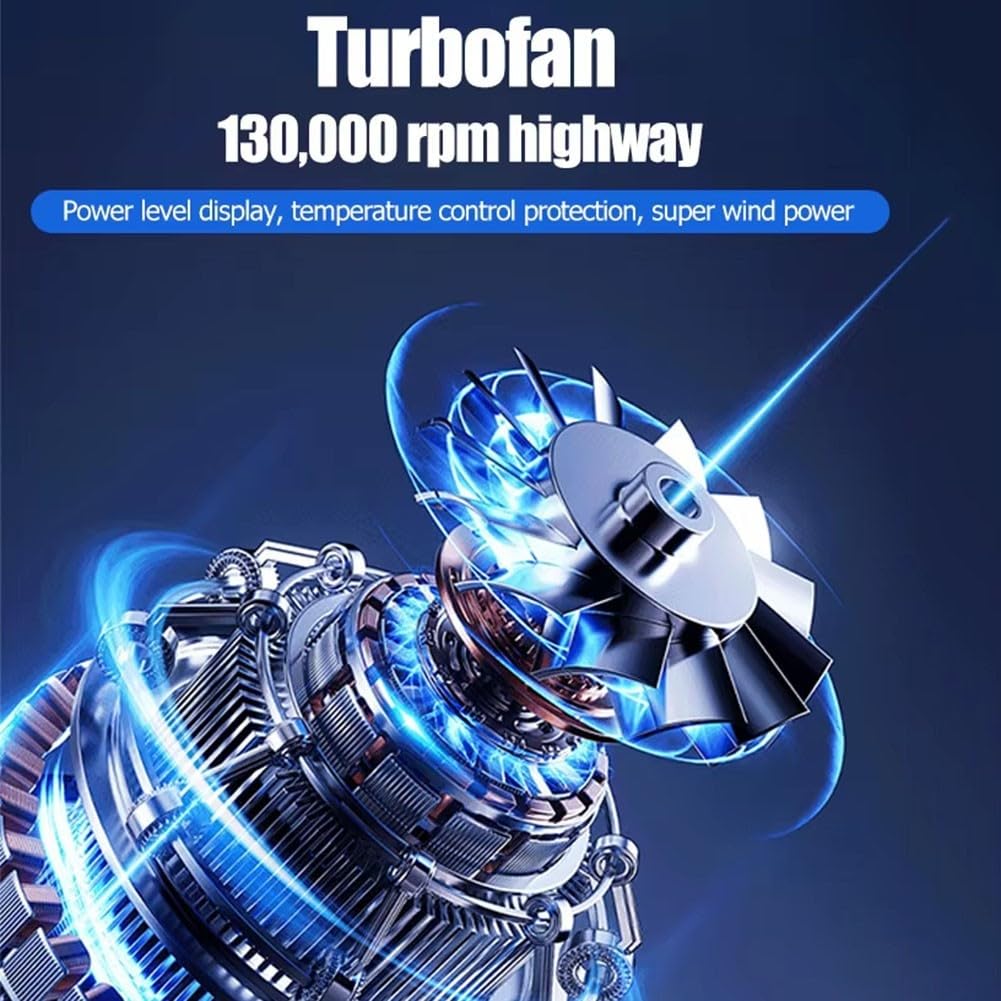 Turbofan X/5 Violent Turbofan, moteur sans balais efficace, 130 000 tr/min, souffleur turbo pour divers ménages et tâches