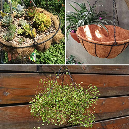 Doublures de panier suspendu à la noix de coco coco pour pots de jardin suspendus extérieurs - 4