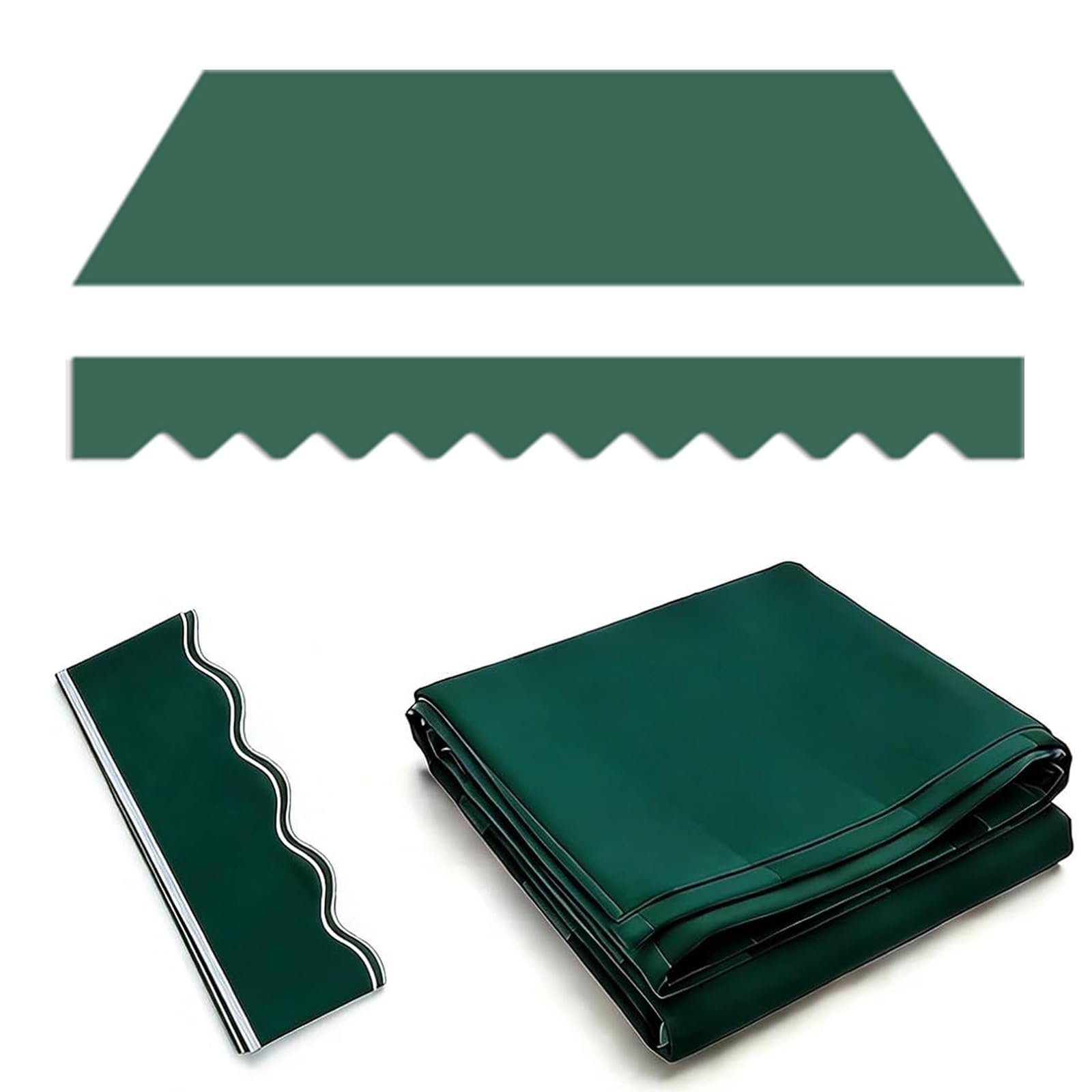 ROFBIHG Retractable Awning Replacement Fabric, Window Sunshade Shelter Canvas, Outdoor Patio Canopy Replacement Fabric Water Resistant Polyester Sun Shade Shelter Cover(Green,5x3.5m(16x11.5ft))