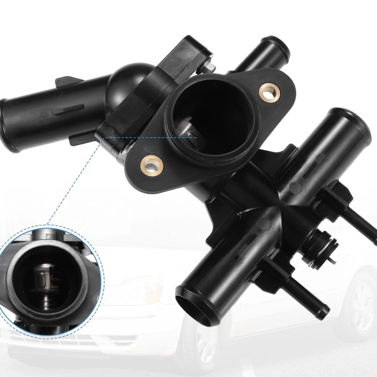 Termostato de Motor para Mercury Montego 3.0L V6 2005-2007, Control de Temperatura del refrigerante del Motor, Carcasa del termostato.