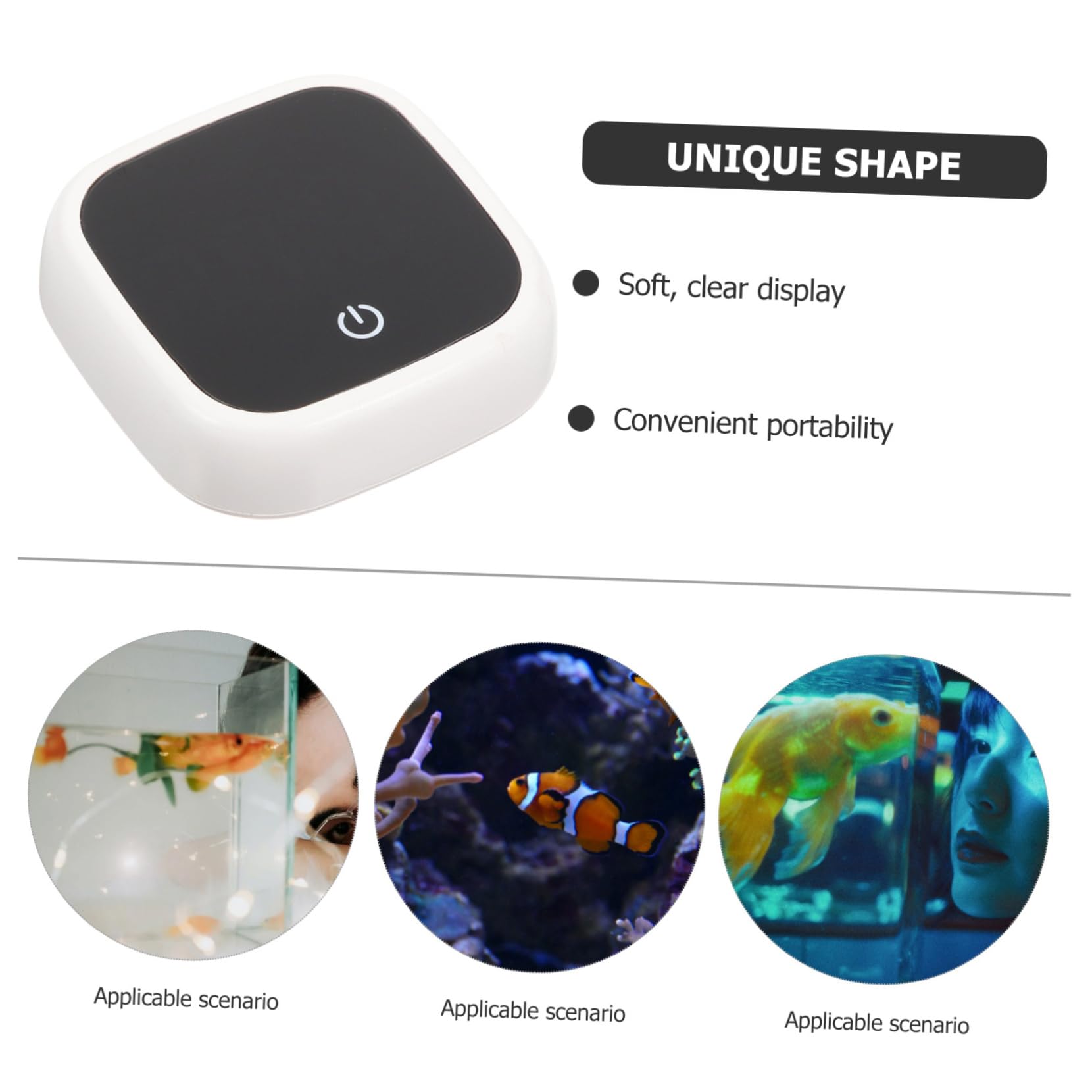 YARNOW 4pezzi Termometro Digitale Per Acquari Termometro Esterna Adesivo Per Pesci Display Led Alta Definizione Facile Installazione e Sensore Preciso Accessorio Per Acquario e Terrario