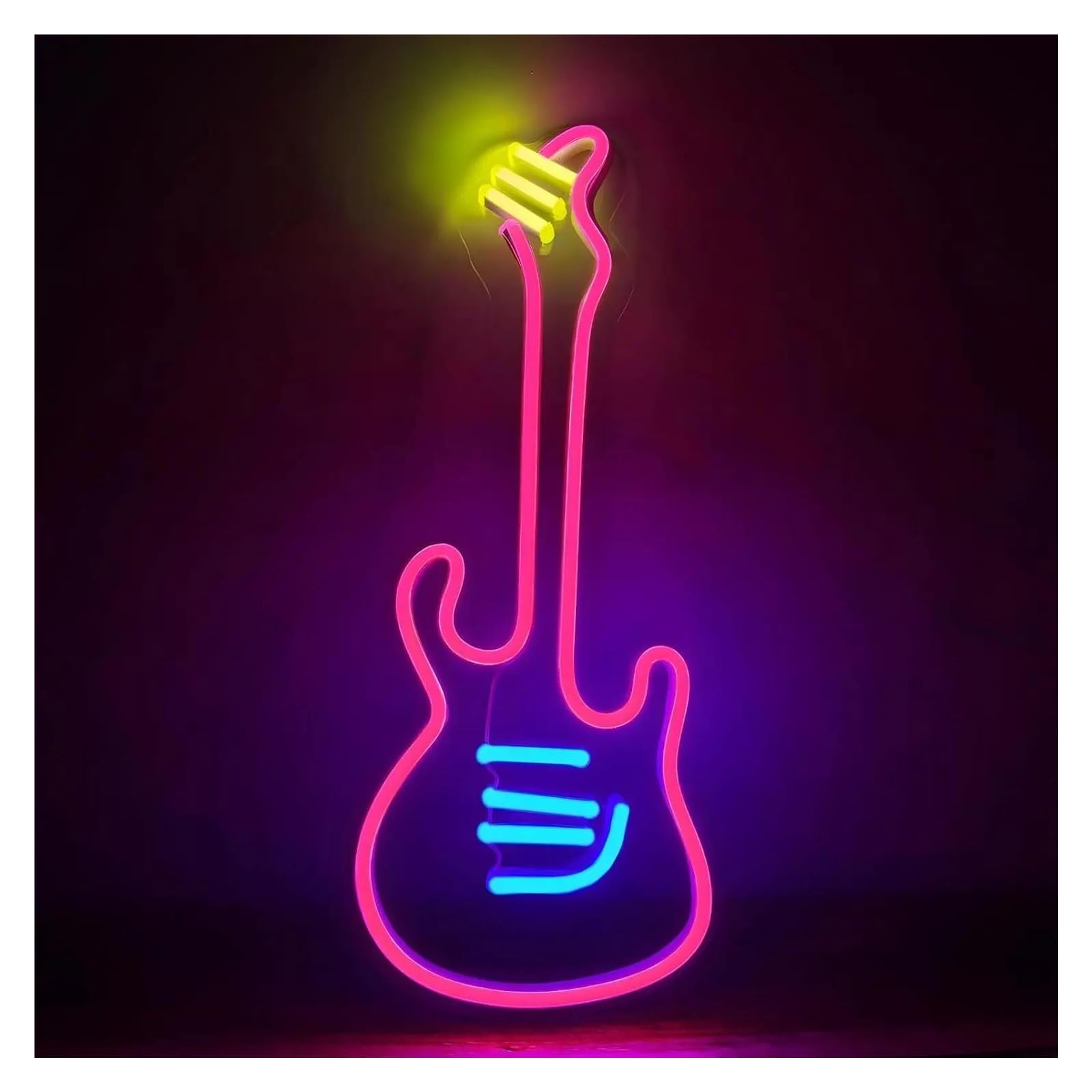 XENITE Luces Art Decoration Christmas Letrero De Neón De Guitarra Con Luz LED Musical Para Decoración De Pared, Regulable Para Dormitorio, Bar, Fiesta, Boda, Habitación De Niñas, 15cmx36cm