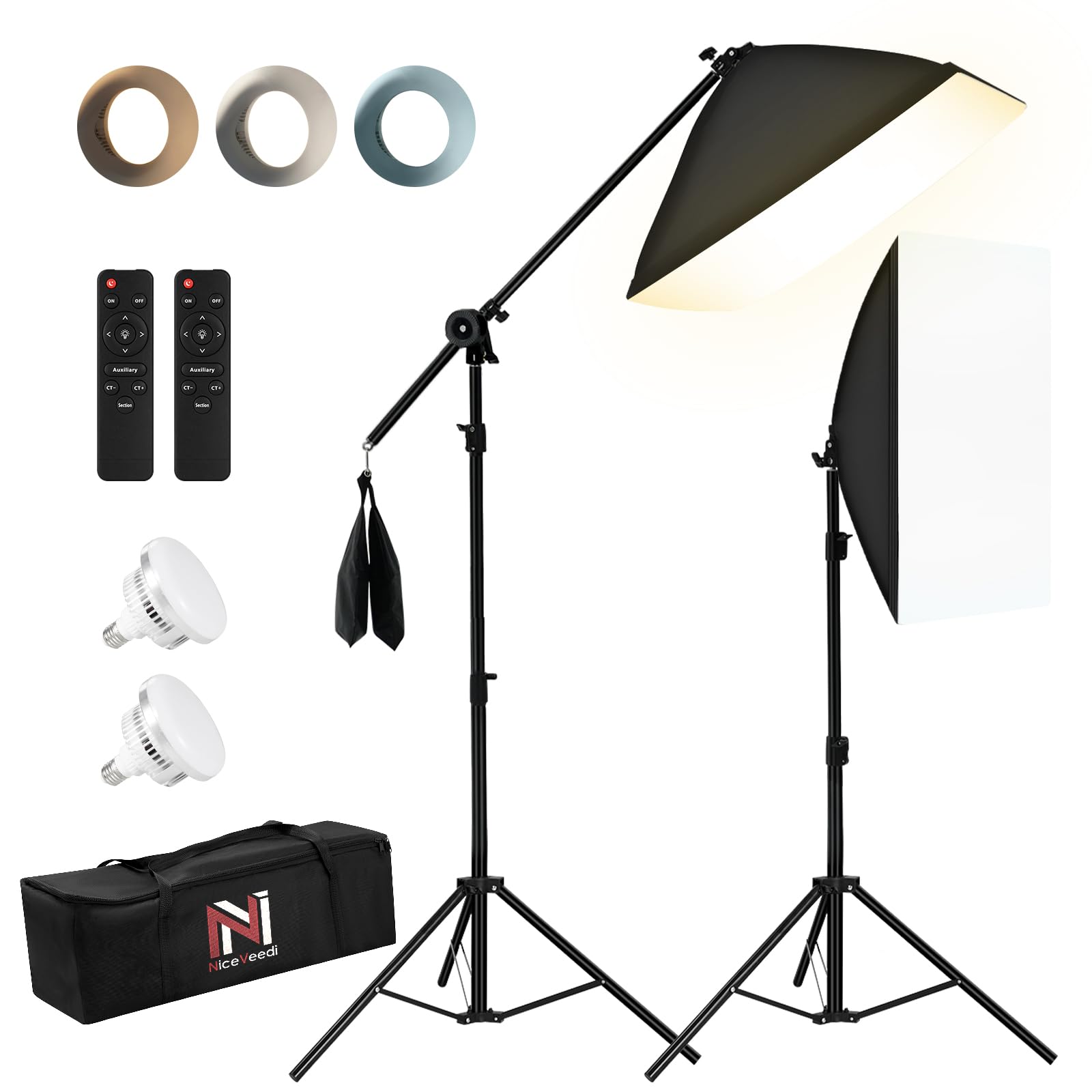 Amazon.com : NiceVeedi 85W Photography Lighting, 2-Pack 20'' x 28