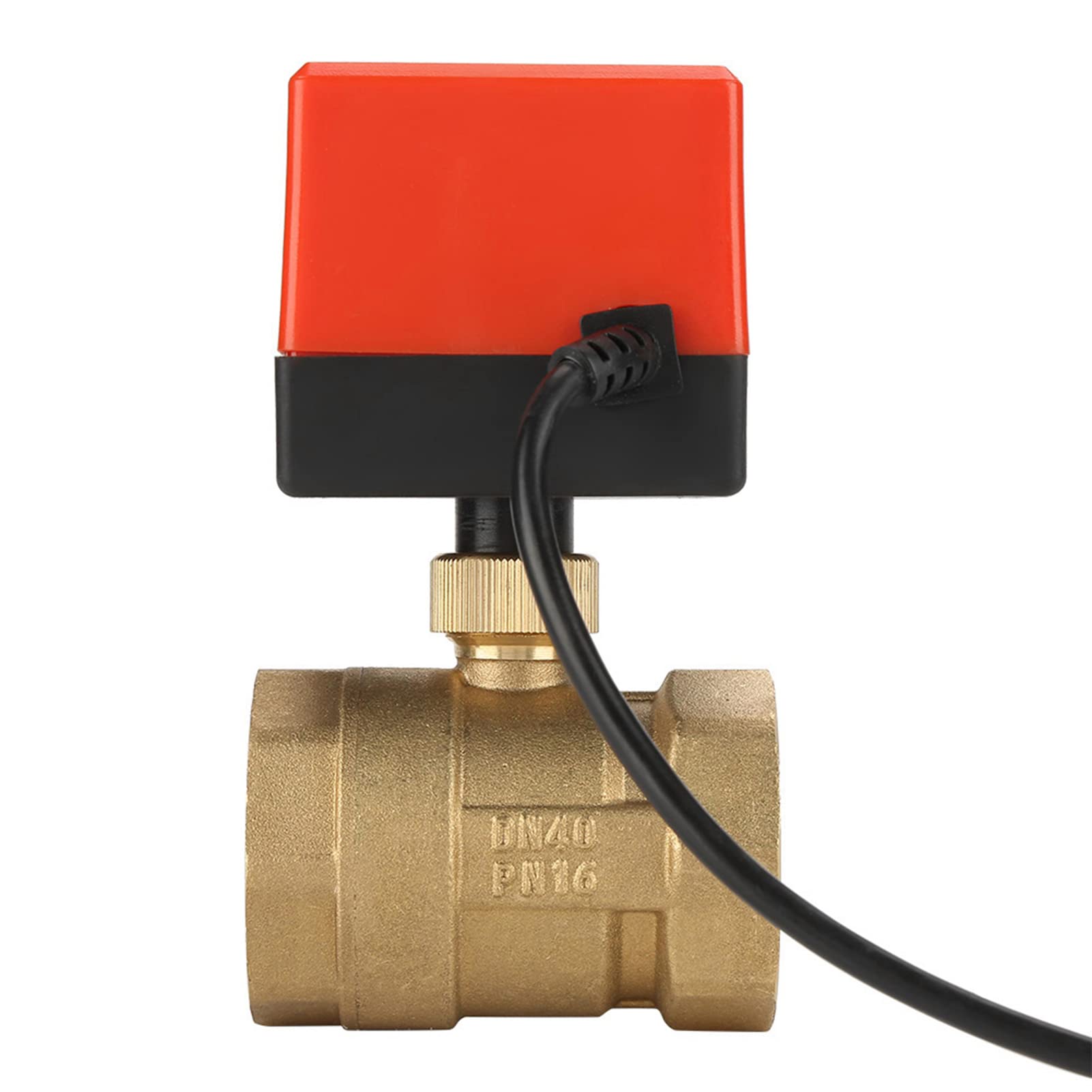 Cosiki Valvola dell'acqua Intelligente, Valvola a Sfera Motorizzata CC 24V a 2 Via 3 Filo DN40 G1-1/2" a Sfera Elettrica Elettrica a Motorizzata