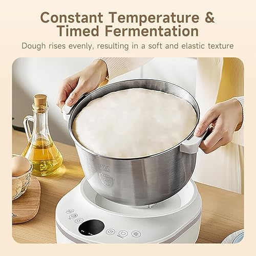 Miniatura 4 de Joydeem Electric Dough Maker with Ferment Function, 5.3Qt Dough Mixer Machine, Perfect for Bread Pizza Roti Dumpling Dough & Sourdough, HMJ-A501