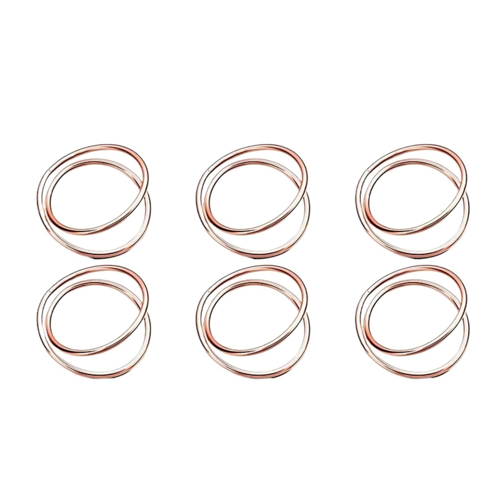 Lot de 72 ronds de serviette en spirale en métal pour décoration de table de fête de mariage