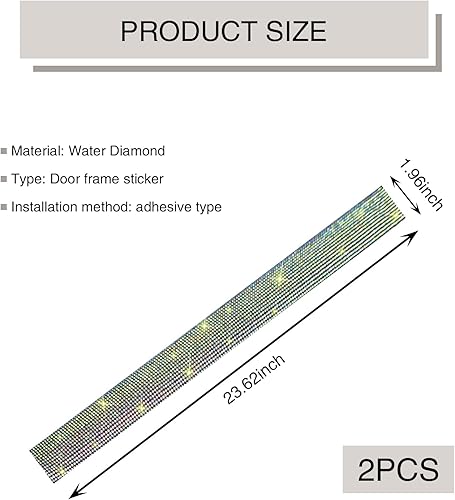 Miniatura 2 de 2 protectores de entrada de borde de puerta de automóvil con adhesivo, 1.9 pulgadas x 23.6 pulgadas, protector de borde de puerta de vehículo,