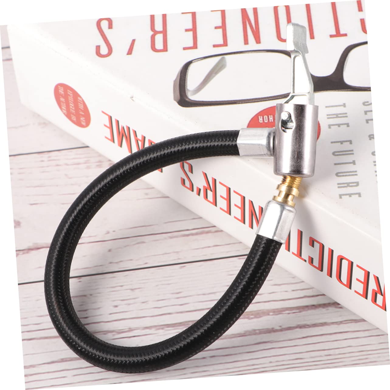 Gogogmee Locking Air Chuck with Extension Tube for Air Inflator Compatible with Bikes Motorcycles Cars Durable Air Inflating Tube for Secure Tire Inflation