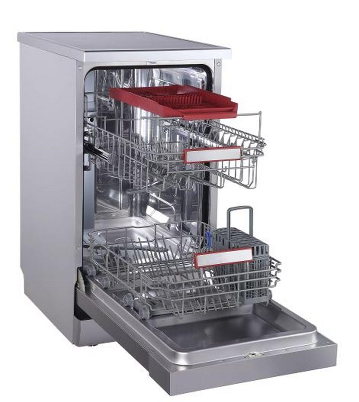 Lavavajillas Infiniton DIW-4513XD3, Ancho 45 cm, 10 Servicios, 7 Programas, D, Inicio Programado, Tercera Bandeja Auxiliar, Interior en Acero Inoxidable, Inox