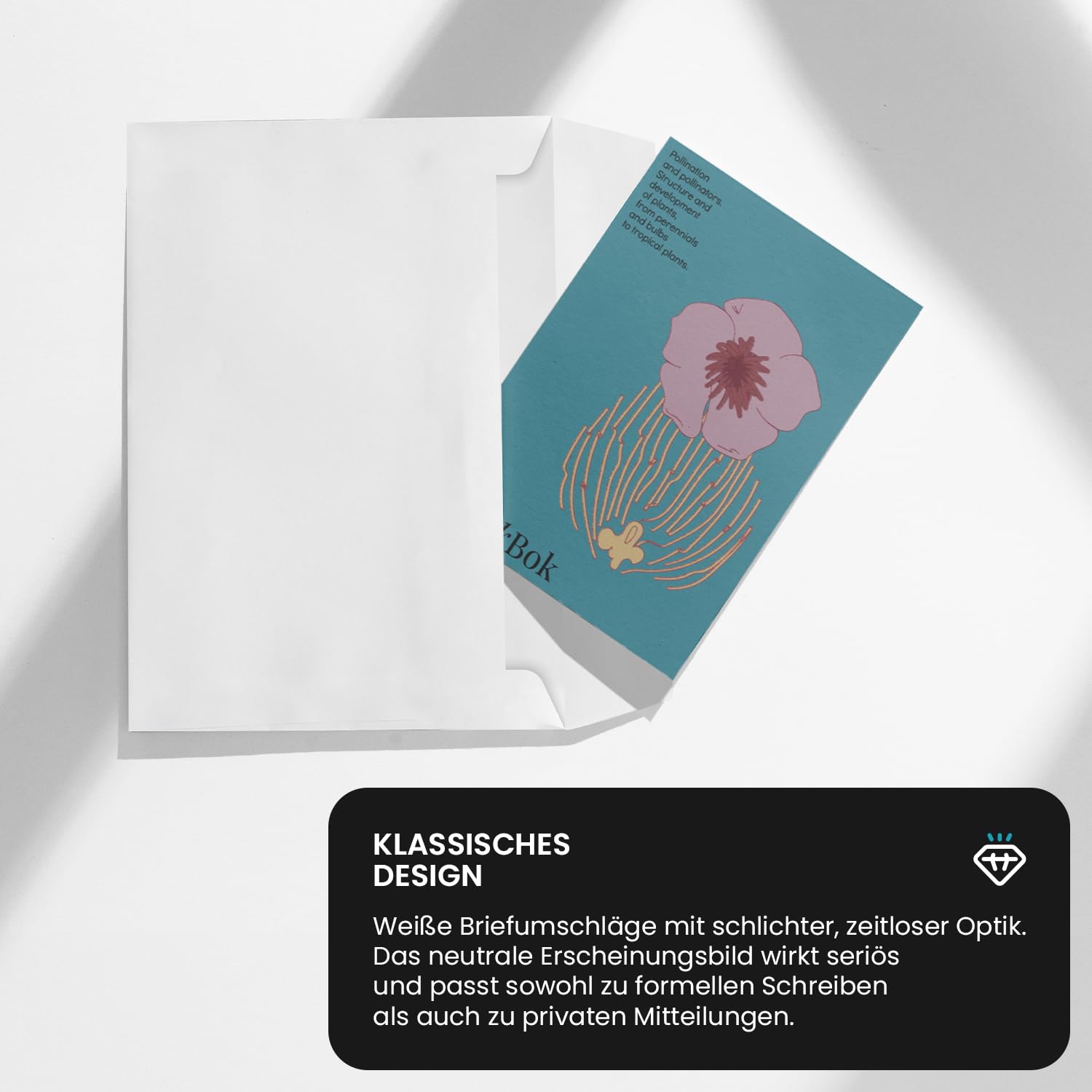 Netuno 500 buste per lettere bianco 14 x 20,8 cm 100g Amber busta lettera carta bianca elegante taglio dritto con strip adesivo per ufficio invito partecipazione