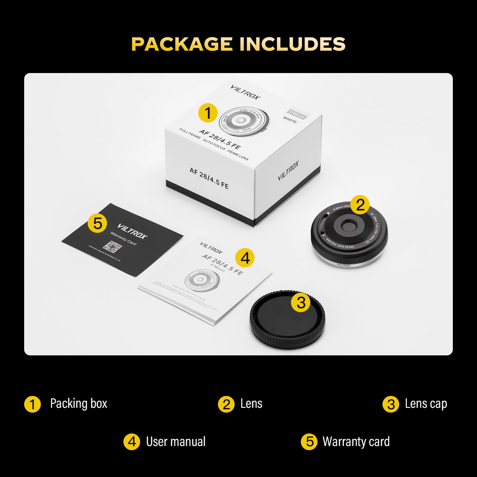 VILTROX 28mm F4.5 Ultrafino Pancake Objetivo E-Mount Auto Focus 28 mm f/4.5 FE Chips-Size Full Frame Gran Angular Lente para Sony a7 a7R a7S a7C a7RII a7SII a7SIII a7III a7RIII a7IV a7RIV a9 a9II
