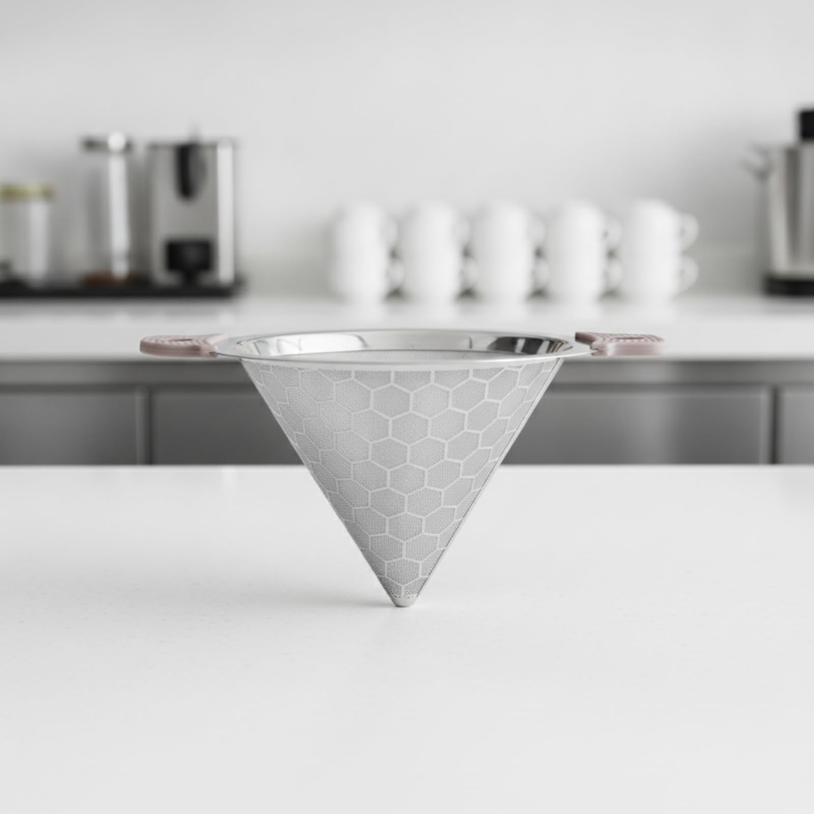 Colador Té con Malla Fina sin Papelera | Gran Capacidad, Resistente Al térmico, Filtro Té con Doble Capa, para Cocina, Cafeterías