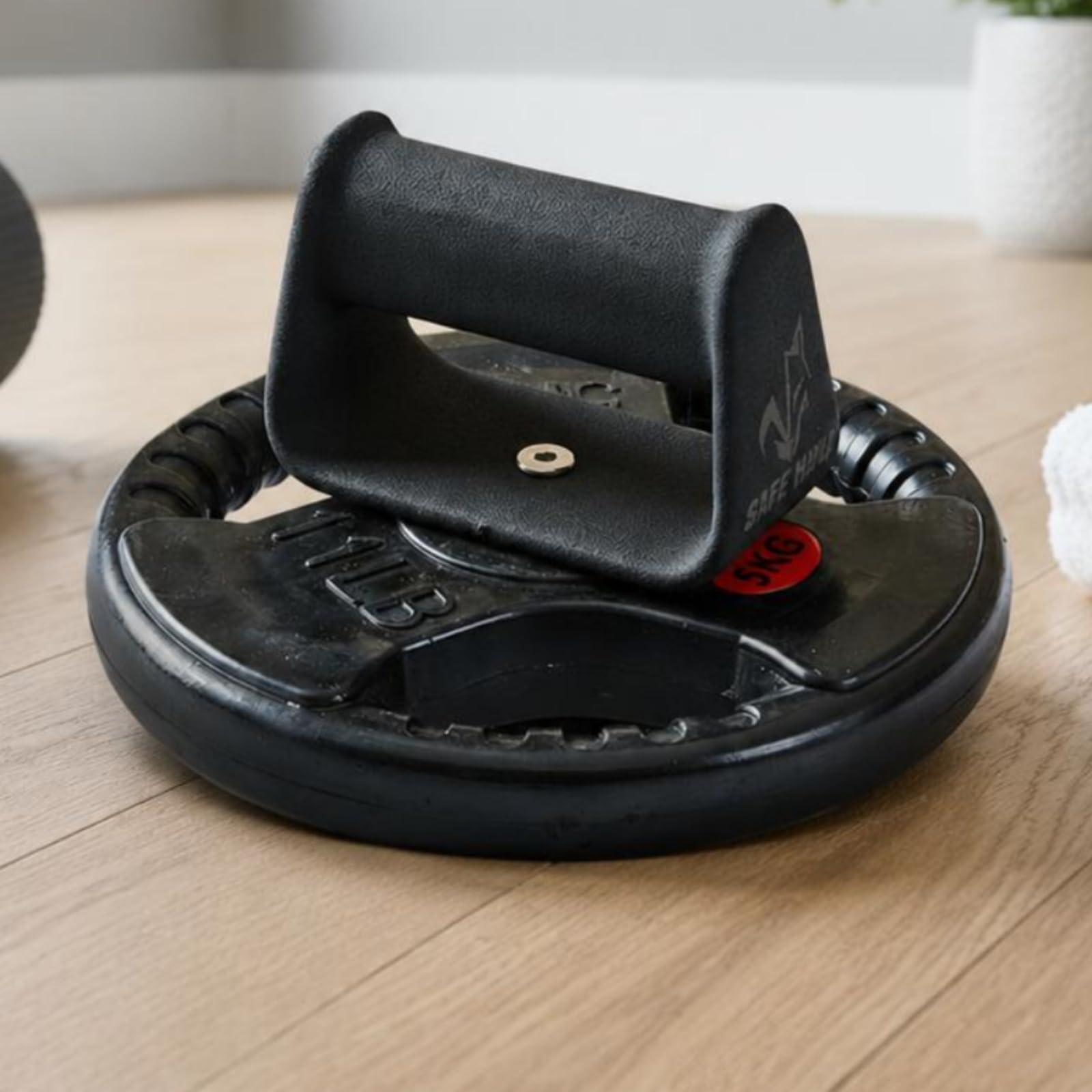 MERIGLARE Poignée Musculation pour Appareil Résistance avec Base Circulaire et Cadre Rectangulaire Vertical pour Exercices Tirage et Préhension avec Surface