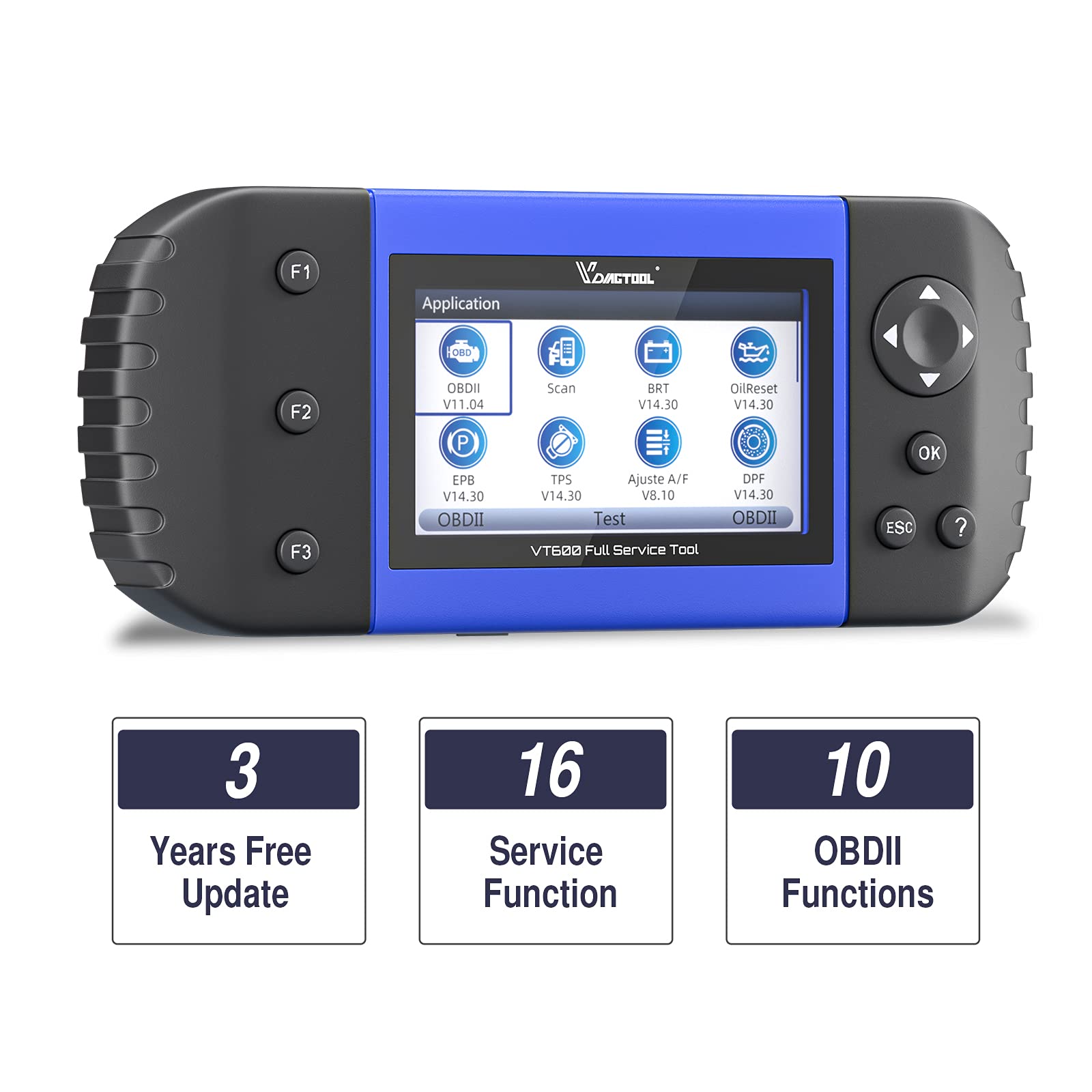 Buy VDIAGTOOL VT600 Car Diagnostic Tool with 19 Reset Functions, ABS