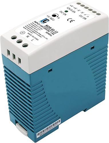 Miniatura 7 de Fuente de alimentación de conmutación CC de 12 V MDR 60 W (entrada 100-240 VAC, salida 12 VCC, 5060 HZ), adaptador de fuente de alimentación