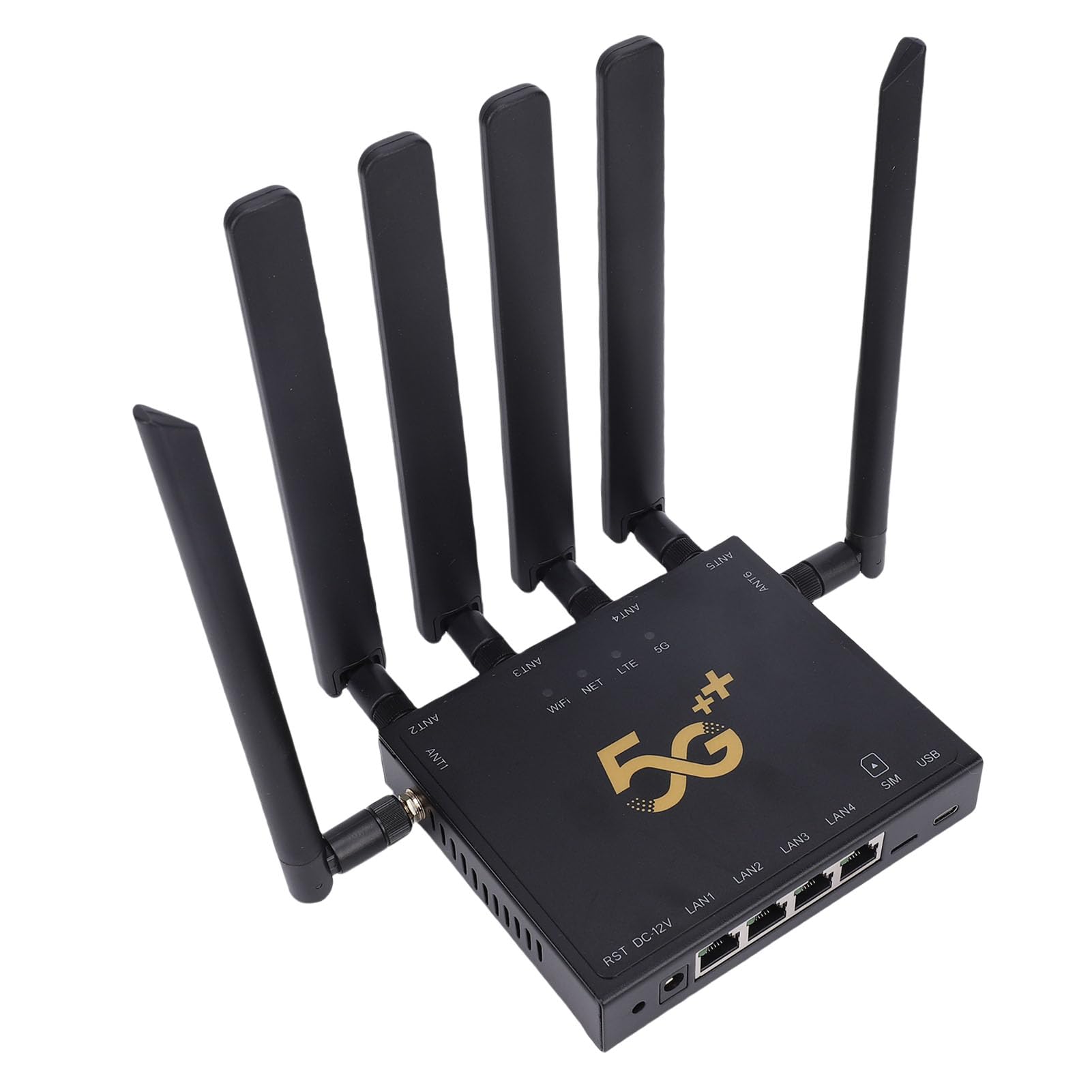 Fabater Router WiFi 6 5G Ad Alta velocità con 6 Antenne e Slot per Scheda SIM per Un'esperienza Internet Domestica Senza interruzioni. Lega di Alluminio