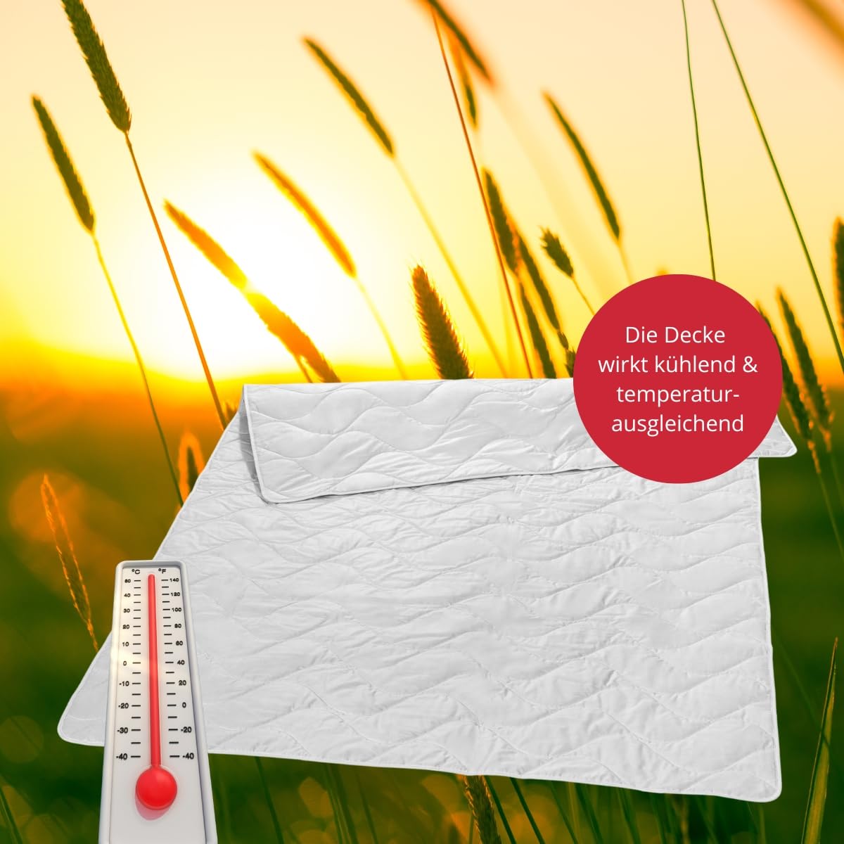 liebling Wildseide Sommerdecke 200x220 cm, Wildseidendecke, Sommerbettdecke | leichte Seidendecke 200 x 220 cm, Sommer Bettdecke, Seidenbettdecke, 100% Baumwolle, Made in EU, waschbar