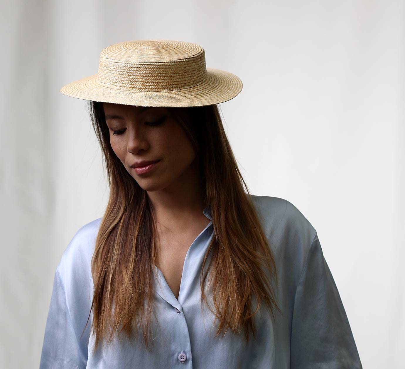Chapeau Paille Femme Canotier Coco
