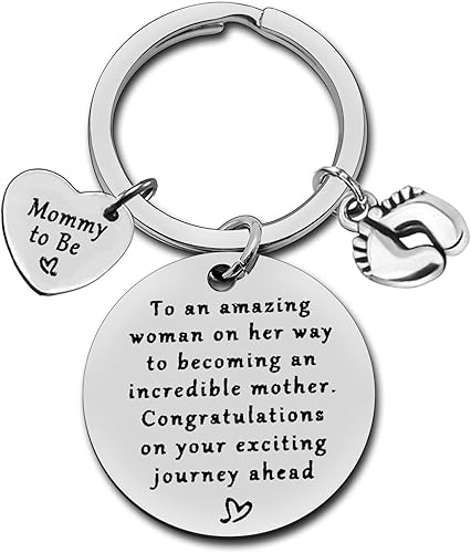 Llavero de anuncio de embarazo, regalo de anuncio de embarazo, regalo de joyería para primera vez, regalo para mamá, regalo para la nueva madre,