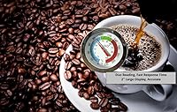 Vista 5 de LABO - Termómetro de dial de lectura instantánea de 2 pulgadas, mejor para bebidas de café, espuma de leche y chocolate