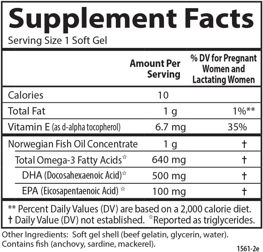 Carlson - Mother's DHA, 500 mg DHA, Prenatal Support, Fetal Development & Immune Health, 120 Softgels - Image 4