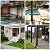AXWHYS 4×4 Post Base 6 Pcs, (Inner Size 3.5x3.5) Deck Post Base,  Heavy Duty Black Metal Powder-Coated Post Anchor, Post Brackets for Outdoor Support Deck Base Plate Pergola Brackets Fence Kit