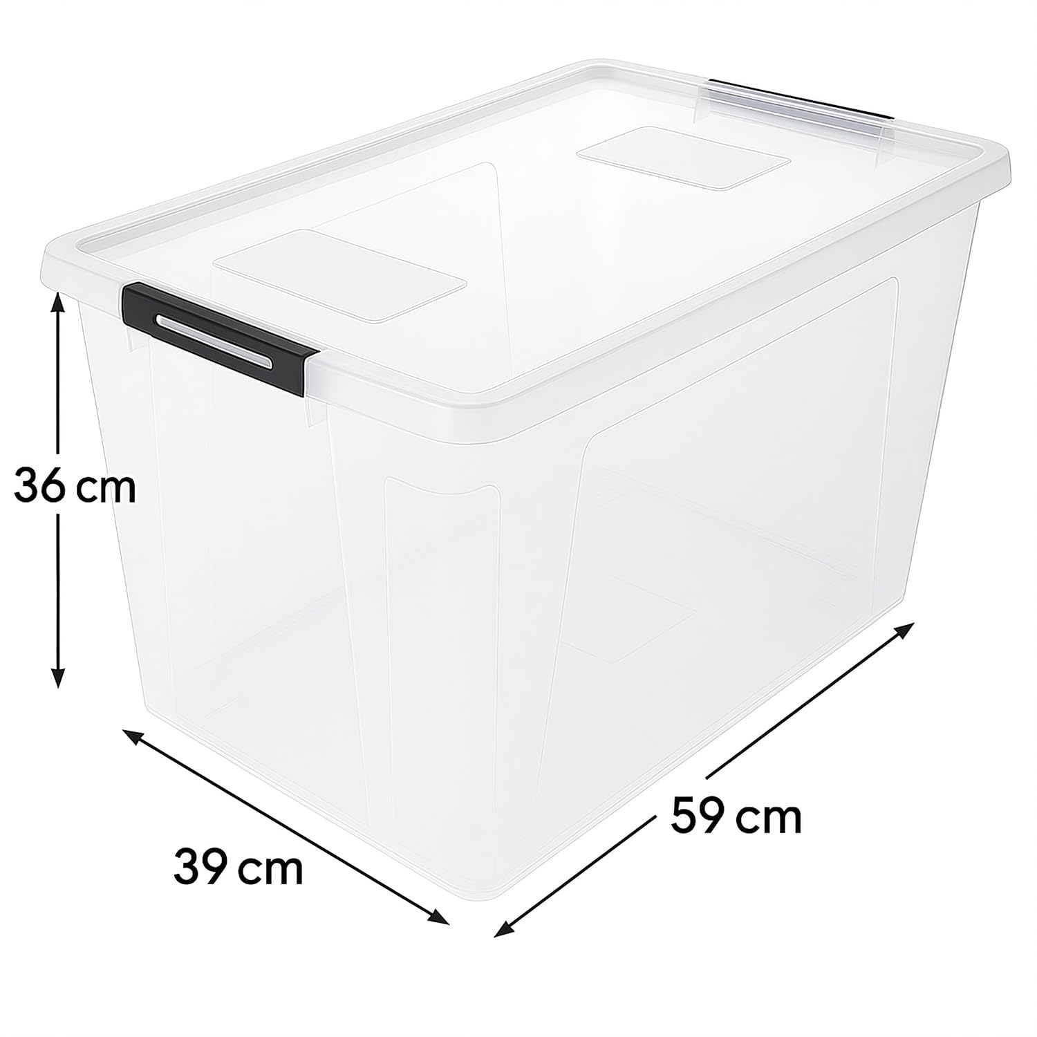 HRB Aufbewahrungsbox mit Rollen und Deckel Lagerbox Box Korb, Kiste (60 Liter, 1, stück)