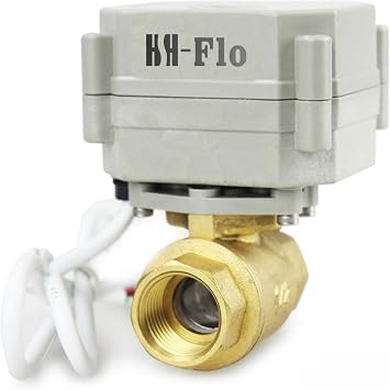 AC110V-230V 1/2" DN15 2 Way Brass Motorized Ball Valve,NPT, Normally Colsed Electrical Ball Valve with US Plug