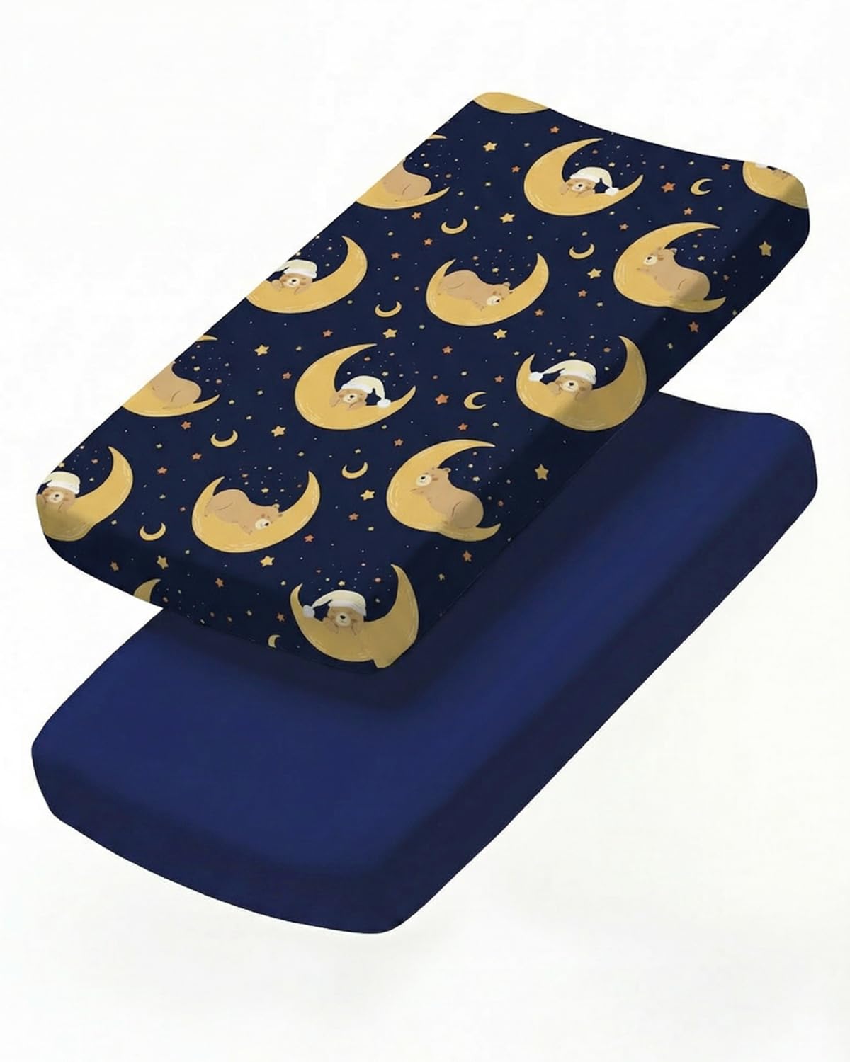 Changing Pad Cover - Pack of 2 Diaper Change Sheets - 32x16in, Moon Bear