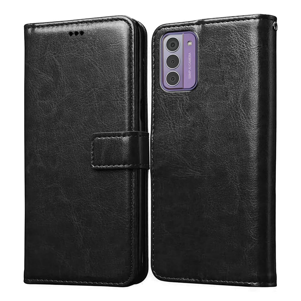 Casotec Flip Cover Back Case for Nokia G42 5G | Premium Leather Finish | Inbuilt Pockets & Stand | Flip Cover Back Case for Nokia G42 5G (Black) Casotec Flip Cover Back Case for Nokia G42 5G | Premium Leather Finish | Inbuilt Pockets & Stand | Flip Cover Back Case for Nokia G42 5G (Black)
