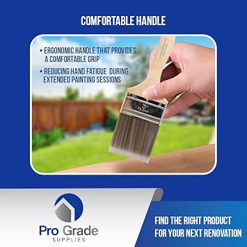 Pro Grade - Paint Brushes - 2Ea 3 Flat Brushes