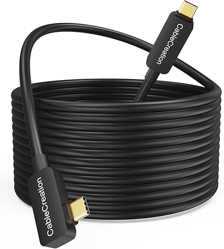 CableCreation Versión actualizada USB C cable de enlace de fibra óptica de 16 pies, USB C 3.2 Gen2 Cable USB C a C de 10 Gbps de datos de alta