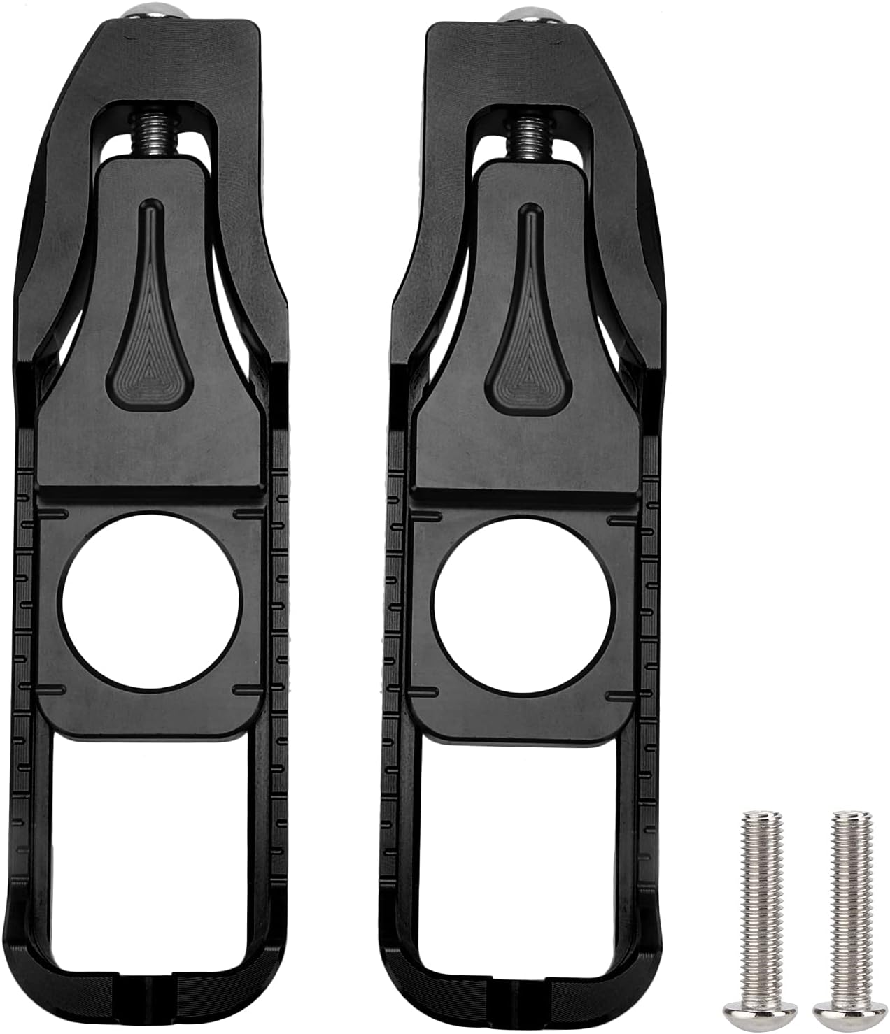 Pair Left Right Chain Adjusters Tensioners, Replacement for YZF R6 2017 2020, CNC Aluminum Alloy Chain Regulator, Accessory with Anodized (D black)