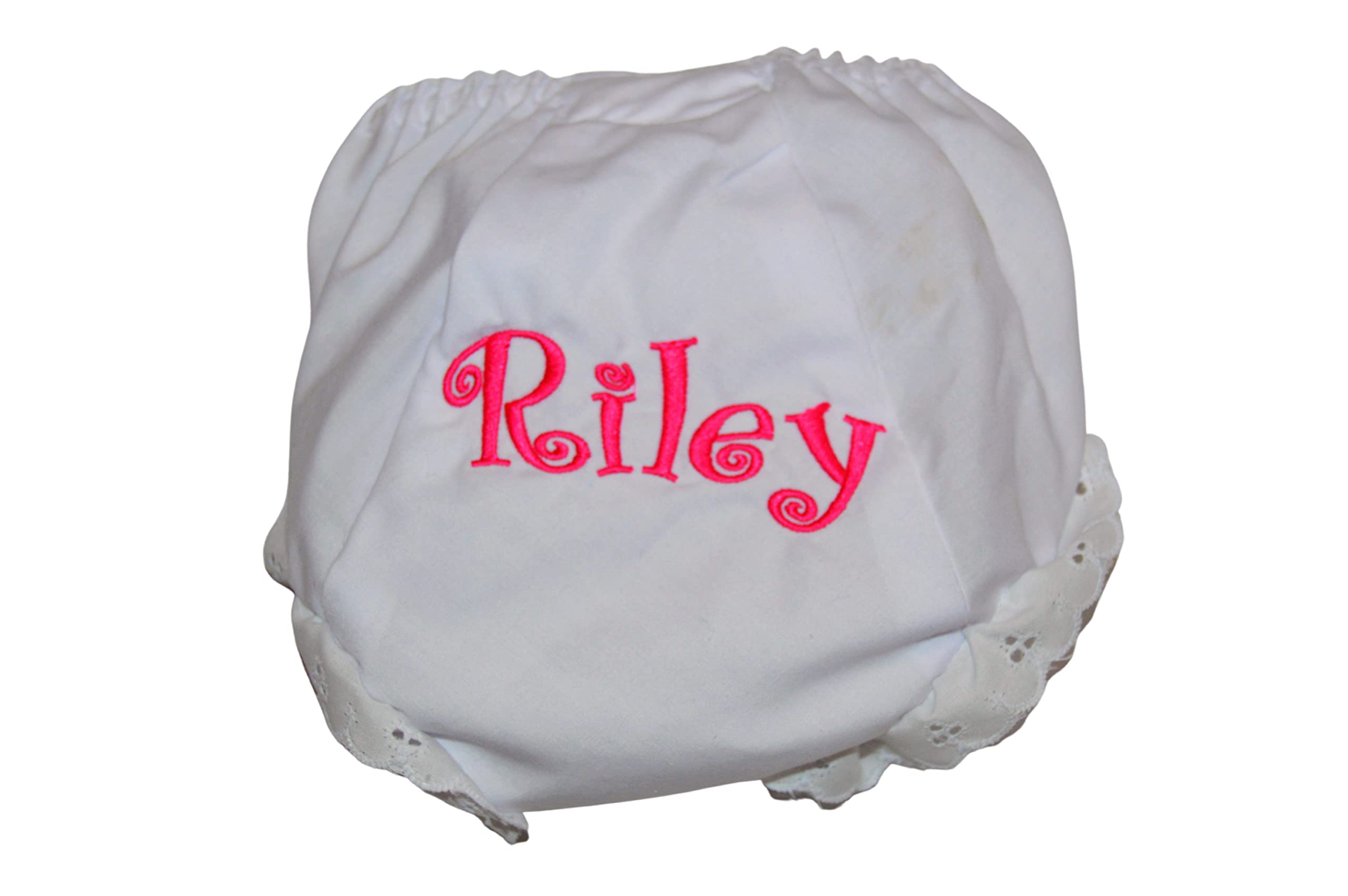 Personalized Baby Bloomers, Baby Diaper Cover with embroidered name, Curlz Script Font Bloomers