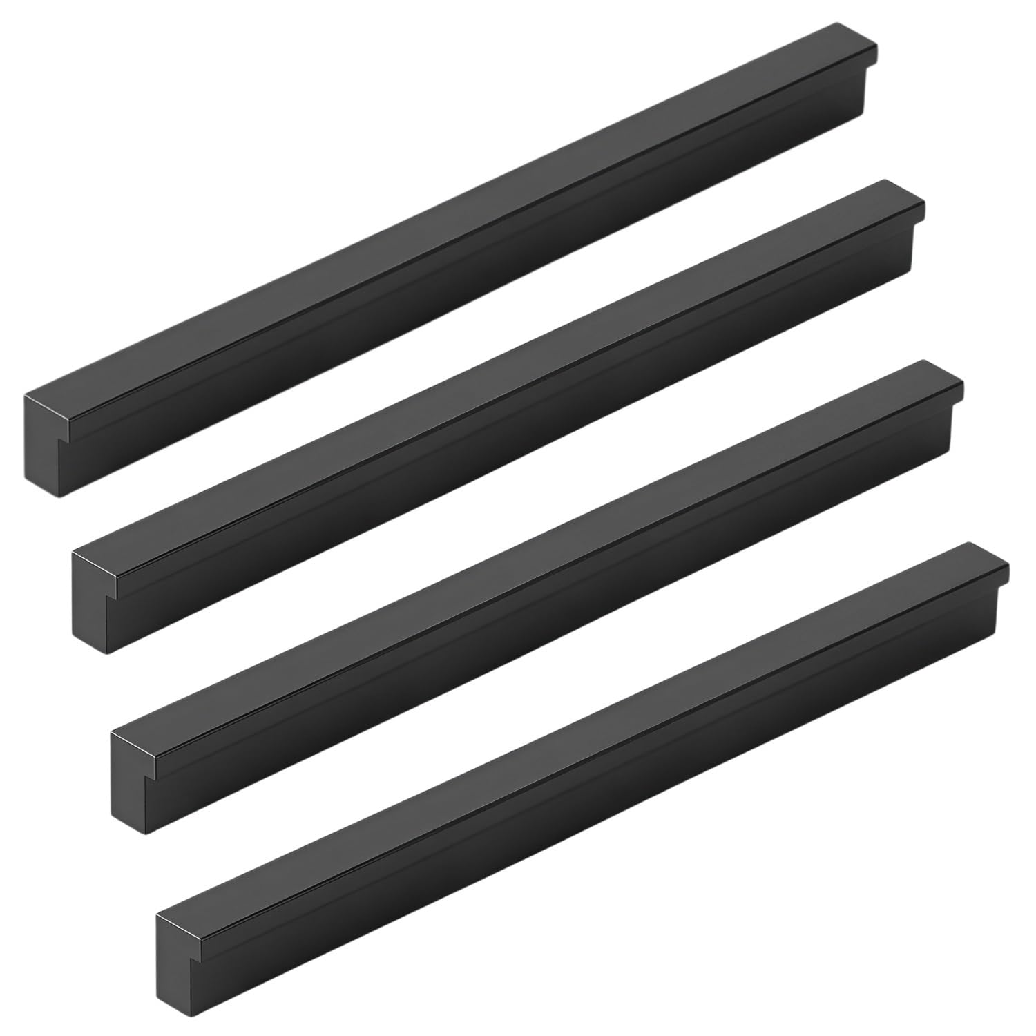 4er Set Schrankgriff Alu Schwarz L50-1200 Möbel-Griffmulden